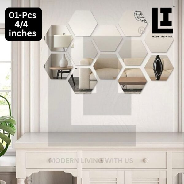 f17d47e1159368746a8a842b7428727d.jpg LIFEINNO | Hexagon Mirror Wall Decor – Self Adhesive Acrylic