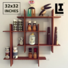 LIFEINNO | Dual Intersecting Floating Wall Shelf Modern Wooden