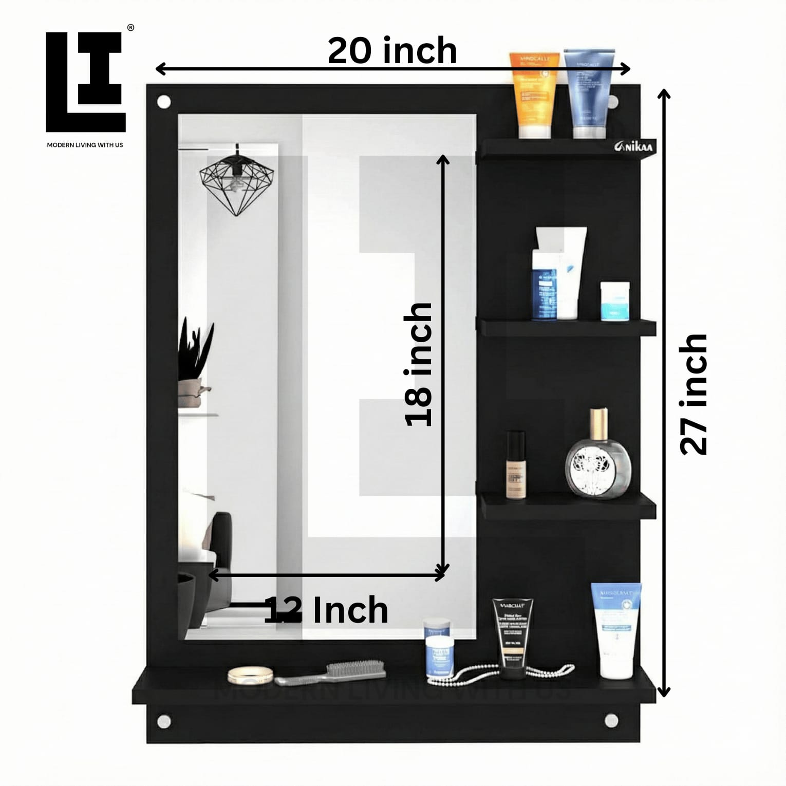 fda5ea4d776fe1e8151f4971a57a61af.jpg LIFEINNO | Wooden Dressing Table with Mirror – Modern Makeup Vanity