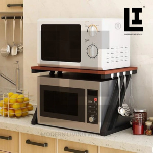 LIFEINNO PREMIUM Z-SHAPE MICROWAVE OVEN RACK & MULTIPURPOSE KITCHEN COUNTER ORGANIZER STAND