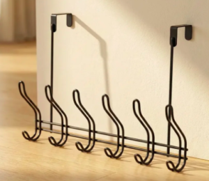 a649bebc29c48624bc885d79d6f0c647.png LIFEINNO | Over The Door Hanger 6 Hooks Premium Chrome Plated Metal Space Saving Organizer Rack for Clothes Coats and Towels
